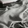 Peace nest Ultra Soft Waffle Weave Knit Throw Blanket, Lightweight Cozy Woven Blanket Season 80" x 90" - Grey view 4