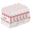PATIKIL Wedding Confetti Cones Holder Box, 30 Holes Confetti Stand Tray Box Petals Flower Holder for Party Engagement Holiday Birthday DIY Decoration, White/Pink view 1