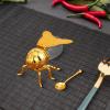 AFXGUSD Bee Design Honey Container with Spoon for Sugar and Condiments, Gold Tail view 2