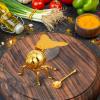 AFXGUSD Bee Design Honey Container with Spoon for Sugar and Condiments, Gold Tail view 3