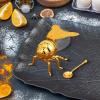 AFXGUSD Bee Design Honey Container with Spoon for Sugar and Condiments, Gold Tail view 4