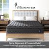 VISCOUNTESS Hybrid Mattress, Euro Top Mattress Medium Firm for Motion Isolation & Pressure Relief, 100 Night Trial, Individual Pocket Spring Bed (14inch, King) view 4