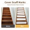 funlife 14Pcs Self-Adhesive Stair Riser Stickers, Peel and Stick Vinyl Staircase Decal Contact Paper, 39.37"x7.09" Plain White view 2