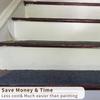 funlife 14Pcs Self-Adhesive Stair Riser Stickers, Peel and Stick Vinyl Staircase Decal Contact Paper, 39.37"x7.09" Plain White view 4
