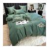 1400TC Egyptian Cotton Bedding Sets Embroidery Duvet Cover Flat Sheets Linen Pillowcase 4pcs,Bed view 2