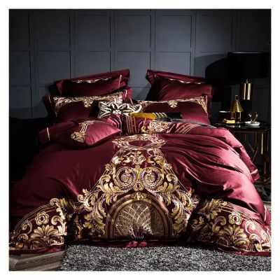1000TC Egyptian Cotton Bedding Sets Duvet Cover Rubber Fitted Sheet Linen Pillowcase 4pcs,Bed