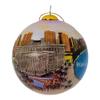 Waikiki Sunlit Shores, Waikiki Hawaii - Hawaiian Collectible Christmas Ornament, Hand-Painted from The Inside, 360 Design, Hand-Blown Glass Tropical Souvenir Keepsake in Red Velvet Gift Box, 3 inch view 1