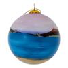Waikiki Sunlit Shores, Waikiki Hawaii - Hawaiian Collectible Christmas Ornament, Hand-Painted from The Inside, 360 Design, Hand-Blown Glass Tropical Souvenir Keepsake in Red Velvet Gift Box, 3 inch view 3