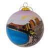 Waikiki Sunlit Shores, Waikiki Hawaii - Hawaiian Collectible Christmas Ornament, Hand-Painted from The Inside, 360 Design, Hand-Blown Glass Tropical Souvenir Keepsake in Red Velvet Gift Box, 3 inch view 4