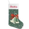 Hsnar Personalized Christmas Stocking 18" Large Custom Christmas Stockings with Names Customized Family Stocking for Fireplace Christmas Holiday Party Decor Christmas Bells Snowflake view 1