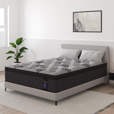 VISCOUNTESS Mattress, Hybrid Mattresses with Gel Memory Foam Pocket Springs Eurotop 7 Zone Support- High Density Foam Layer (12 Inch, King)