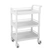 Movable Carts, Kitchen Storage Hand Trucks, 3-Shelf Beauty Spa Tool Trolley with Handle, Utility Cart with Rolling Wheels, Brake Design view 1