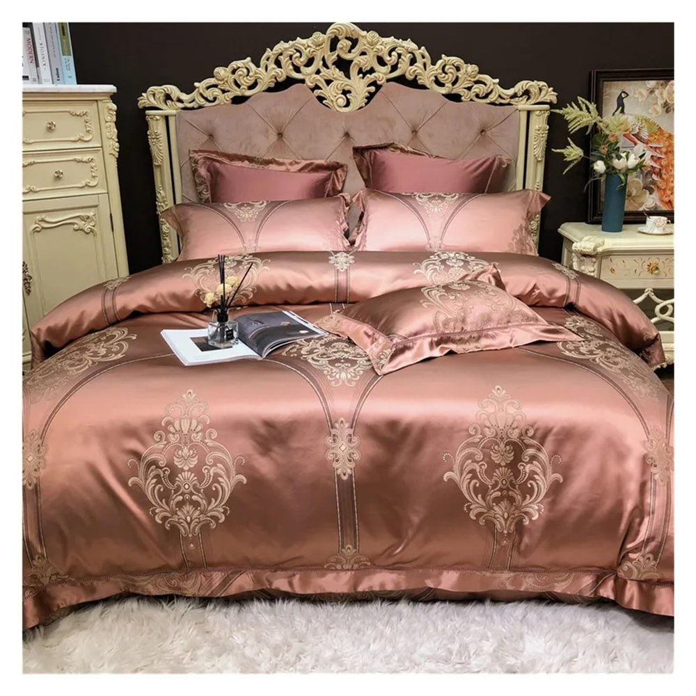 Luxury 1000TC Cotton Bedding Set Queen/King Size Bed Set 4pcs Duvet Cover Sets bedsheet Set Pillowcase,Bed