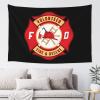 Pndlkeir Firefighter Volunteer Fire Department Tapestry Wall Hanging For Living Room Or Dorm Decor 60x40in view 1