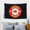 Pndlkeir Firefighter Volunteer Fire Department Tapestry Wall Hanging For Living Room Or Dorm Decor 60x40in view 3