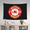Pndlkeir Firefighter Volunteer Fire Department Tapestry Wall Hanging For Living Room Or Dorm Decor 60x40in view 4