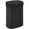 BestOffice Black Plastic Touch Free High-Capacity Garbage Can with Lid, 49L/13G, Rectangular, Quiet Close, Kitchen, Bedroom, Bathroom, Office view 1