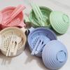Portable Ramen Noodle Bowl Set with Lid and Strainer - Rapid Microwave Heating, Dishwasher-Safe view 2