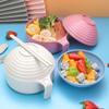 Portable Ramen Noodle Bowl Set with Lid and Strainer - Rapid Microwave Heating, Dishwasher-Safe view 3