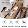 Modern Narrow Bar Table, Solid Wood Long Bar Counter Table with Metal Legs, Rectangle Sofa Console Table, Wooden High Top Dining Kitchen Table for Living Room Hallway Bar,No Stool(70.87 x 15.75 x 41.3 view 3