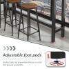 Modern Narrow Bar Table, Solid Wood Long Bar Counter Table with Metal Legs, Rectangle Sofa Console Table, Wooden High Top Dining Kitchen Table for Living Room Hallway Bar,No Stool(70.87 x 15.75 x 41.3 view 4
