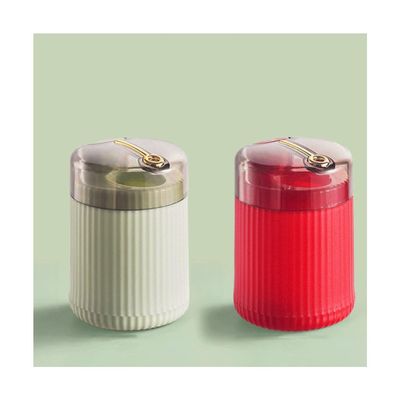 Ceramic Toothpicks Container Plastic Toothpick CaseFashion Simple Toothpick Holder Pop-up Toothpick Holders Toothpicks Container Press Type Toothpick Dispenser Chic(2 Pcs red+green B)