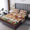 Rejkxyw Cal King Sheet Set Xmas Gingerbread - Holiday Christmas Bed Sheets - Holly Berry Sheet Set - 14 Inch Deep Pocket - Ultra Soft Winkle Free Microfiber Bedding Sheets & Pillowcases 4 Piece view 1