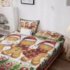 Rejkxyw Cal King Sheet Set Xmas Gingerbread - Holiday Christmas Bed Sheets - Holly Berry Sheet Set - 14 Inch Deep Pocket - Ultra Soft Winkle Free Microfiber Bedding Sheets & Pillowcases 4 Piece view 4