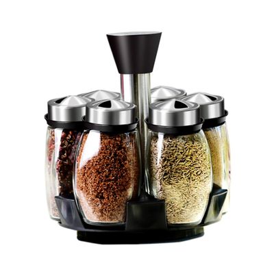 BIUDECO Spice Jars Shaker Lids Glass Seasoning Box Kitchen Spice Jars Organizer Lead- to Use