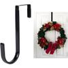 Zenarao Wreath Hanger - Strong Bearing Fall Wreath Christmas Halloween Decorations Carbon Steel Wreath Door Hook 5" Height Wreath Hangers, Home Dcor Accents view 1