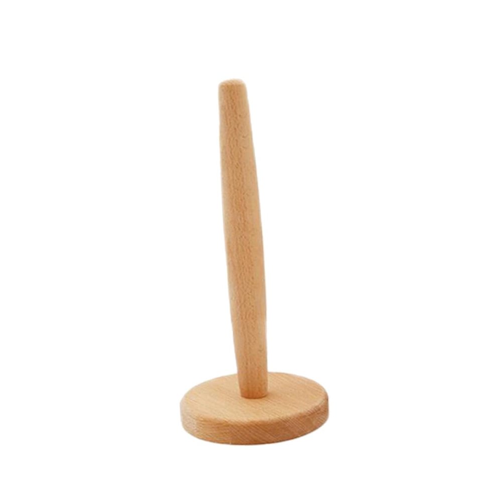 BIUDECO Beech Wood Paper Towel Holder Bounty Paper Towel Dispenser Tissue Roll Holder Heavy Duty Countertop Sturdy Scratch Design