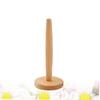 BIUDECO Beech Wood Paper Towel Holder Bounty Paper Towel Dispenser Tissue Roll Holder Heavy Duty Countertop Sturdy Scratch Design view 4