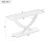 57'' Modern Rustic Console Table with Cross-Leg Design,Sturdy Construction and Ample Surface Space,Perfect for Living Room, Bedroom (Black-96J) view 2