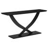 57'' Modern Rustic Console Table with Cross-Leg Design,Sturdy Construction and Ample Surface Space,Perfect for Living Room, Bedroom (Black-96J) view 4