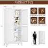 75" Tall Metal Garage Storage Cabinet, Heavy Duty Tool Cabinet, White view 2