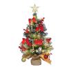 17.7 Inches Small Christmas Tree,Tabletop Christmas Tree with Lights Christmas Ball Ornaments for Home Party Holiday Xmas Decor Mini Christmas Tree view 1