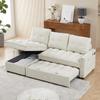 78.25" Convertible L Shaped Sofa Couch with Pull Out Bed, Sectional Sleeper Sofa Couches with Storage Chaise, Charging Station, Side Pocket, Sleeper Sofa Bed for Living Room, Apartment, Bedroom view 1