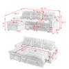 78.25" Convertible L Shaped Sofa Couch with Pull Out Bed, Sectional Sleeper Sofa Couches with Storage Chaise, Charging Station, Side Pocket, Sleeper Sofa Bed for Living Room, Apartment, Bedroom view 2