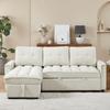 78.25" Convertible L Shaped Sofa Couch with Pull Out Bed, Sectional Sleeper Sofa Couches with Storage Chaise, Charging Station, Side Pocket, Sleeper Sofa Bed for Living Room, Apartment, Bedroom view 3