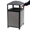 CeRaBuRET Commercial Waste Container, Outdoor Trash Can, 38-Gallon Large Capacity Garbage Enclosure, Black Outdoor Garbage Can for Patio, Tourist Attractions, Decorative Trash Container view 1