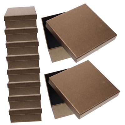 TOBBOMEY 10pcs Coffee Paper Belt Packing Gift Boxes for Presents Xmas
