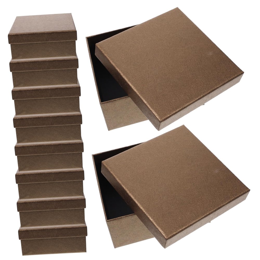 TOBBOMEY 10pcs Coffee Paper Belt Packing Gift Boxes for Presents Xmas