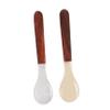 STOBAZA 2pcs Natural Shell and Wood Spoons Creative Soup and Ice Cream Spoons for Tea Coffee and Desserts Elegant Dining Accessories for Home Use view 1
