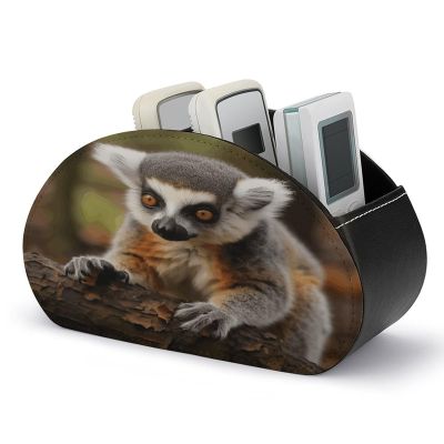 BFGWK Remote Control Holder Stylish Monkey Lemur Cute Printing TV Remote Holder Pu Remote Control Organizer Suitable For Living Room And Bedroom