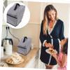 GRIRIW Bread Maker Cover Scratch Protector for Kitchen Appliances Dustproof and Practical Pocket Linen Grey for Toaster and Bread Machine Protection view 2