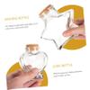 GRIRIW 4pcs Diy Star Heart Glass Jars Cork Lids Wishing Bottles Candy Jars Decorative Storage Containers view 2