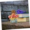 GRIRIW 4pcs Diy Star Heart Glass Jars Cork Lids Wishing Bottles Candy Jars Decorative Storage Containers view 3