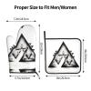 Acute Triangle Oven Mitts Insulation Pads, 2-Piece Home Grilling Mitts, Suitable for Kitchen Microwave, Baking, Cooking view 3