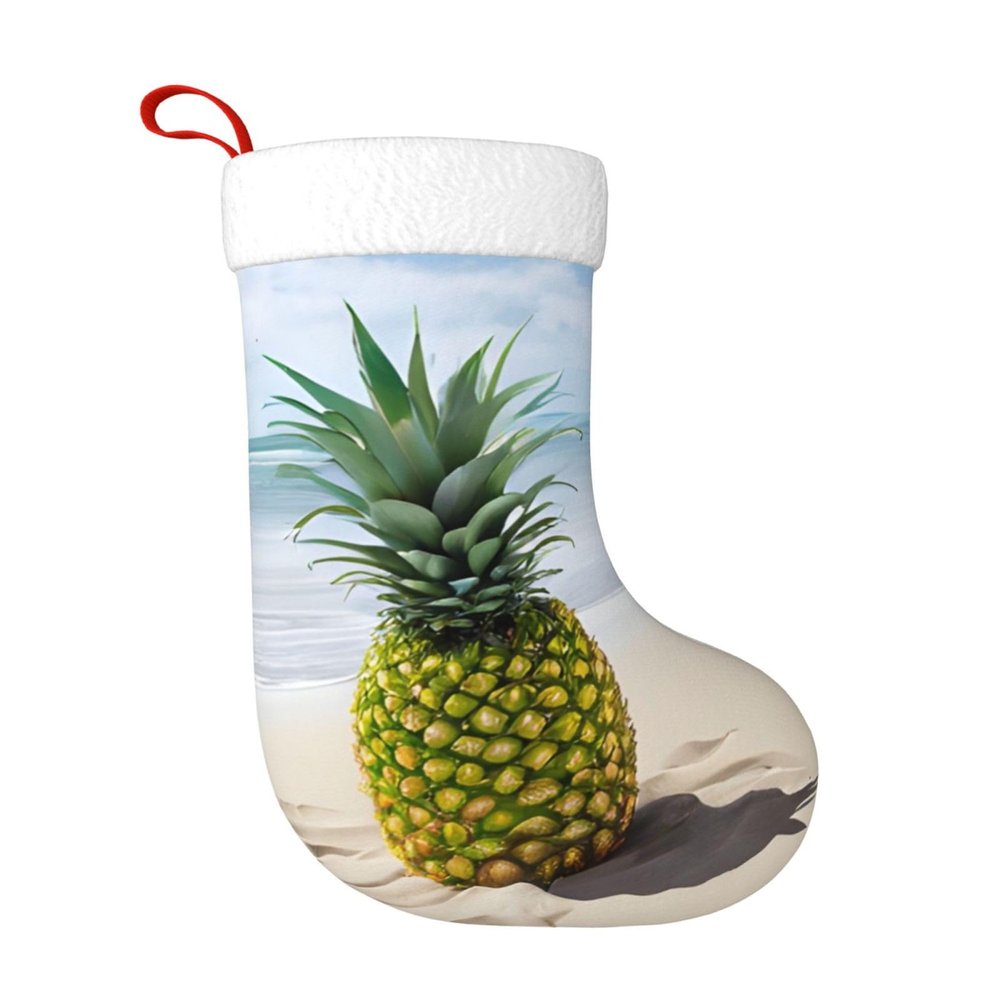 FGDFEPOXKL Pineapple By The Sea/Christmas Stocking Classic Personalized Santa Stockings For Family Holiday Xmas Party Decor