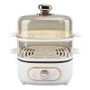 1200W Electric Food Steamer, 10.5L 2 Tier Steamer Pot, Steaming Cookware with 10.5L Stackable Baskets and 2.5L Electric Hot Pot, Vegetable Steamer Cooking Pot for Vegetables (US view 1